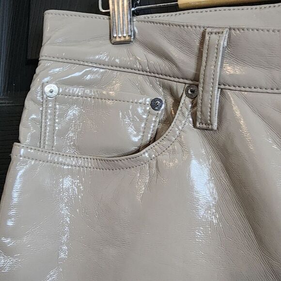 AGOLDE Leather 90s Pinch Waist Pants - Quail Patent - Picture 9 of 16